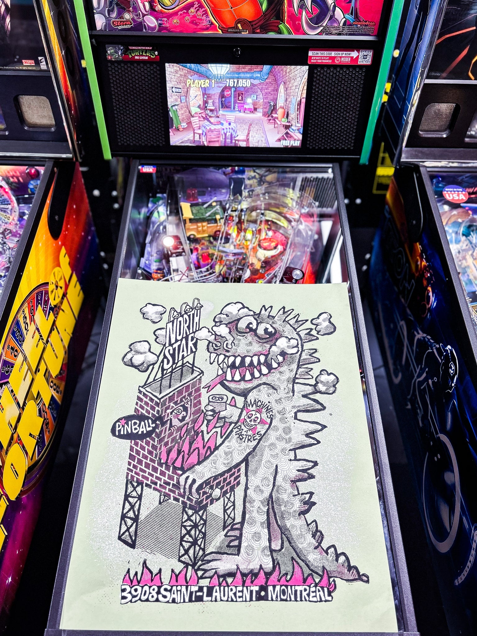 North Star Pinball Lizard Poster